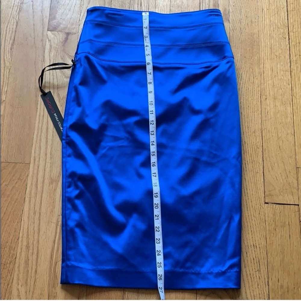 bebe Vibrant Blue Pencil Skirt NWT